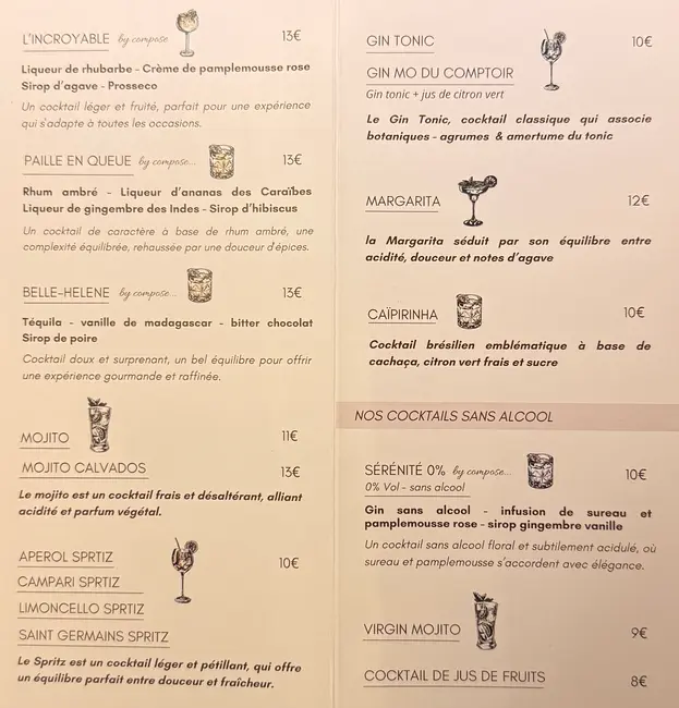 ✨La Carte des Cocktails 🍸✨