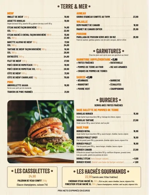 Carte / boissons – Le Douglas