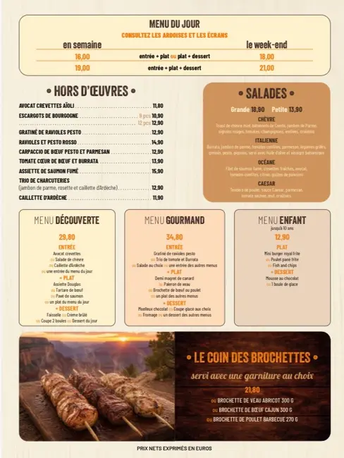 Carte / boissons – Le Douglas