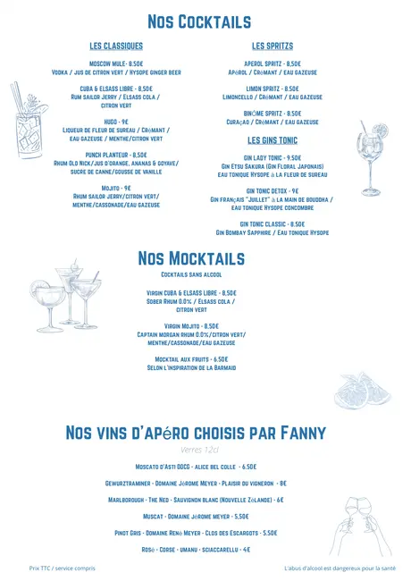 Carte / boissons – Le binôme