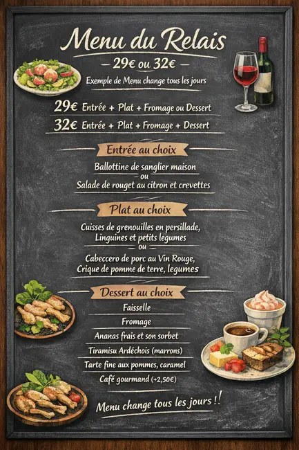 exemple Menu du Relais