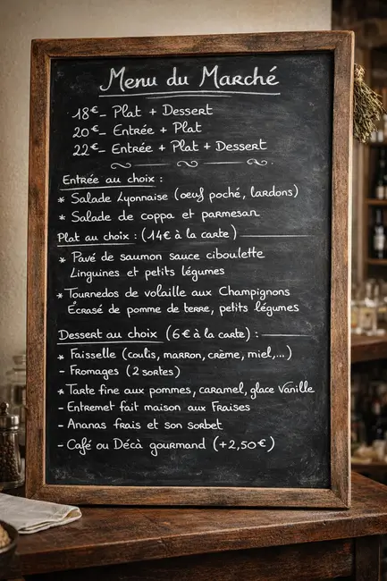 Menu du Marché