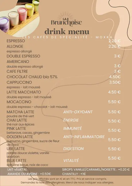 Carte / boissons – La Brunchoise