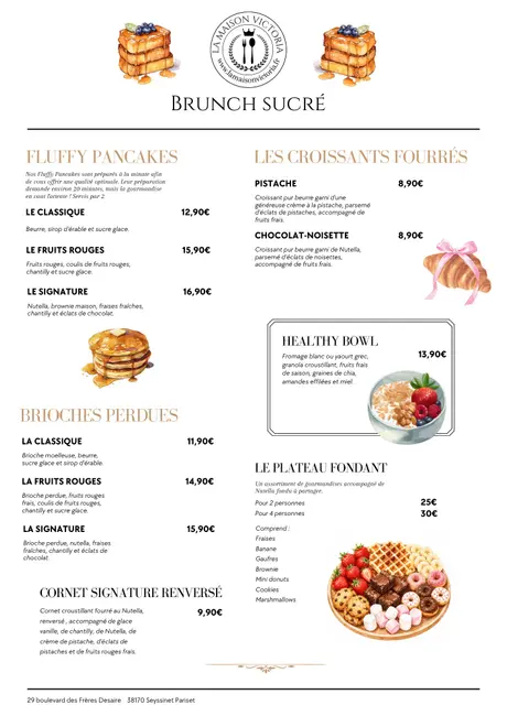 Carte / boissons – La maison Victoria