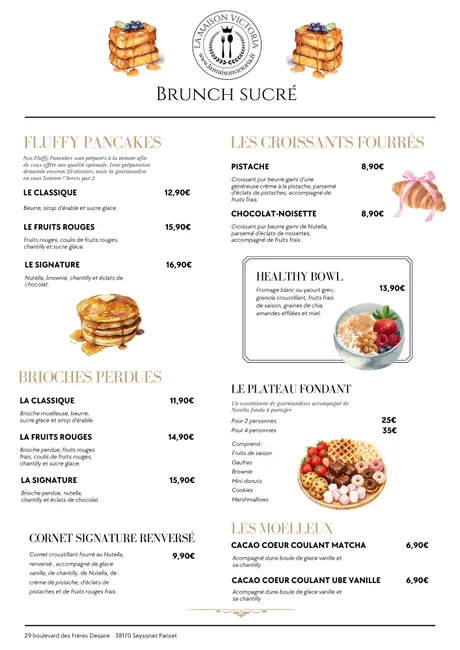 Carte / boissons – La maison Victoria